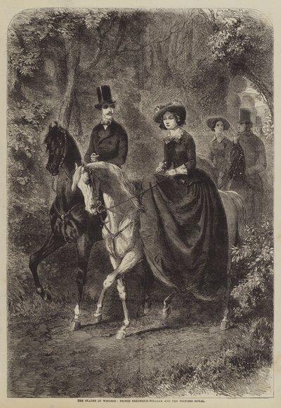 Los claros de Windsor, el Príncipe Federico-Guillermo y la Princesa Real de Gustave Janet